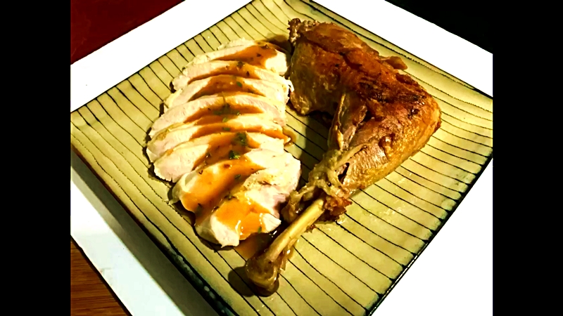 Turkey Thigh Confit in Bacon Fat with Dry Brined Breast Cooked Sous&nbsp;Vide
